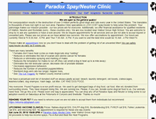 Tablet Screenshot of paradoxspayneuter.com